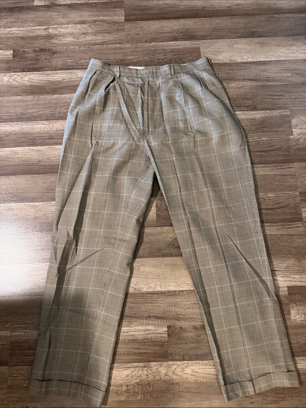 Polo by Ralph Lauren Men's Plaid Dress Pants - Light Blue and Black Stripes